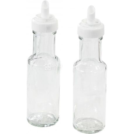 Everglass, 2 pcs, 100 ml, Set of bottles for oil and sauces, with dispenser