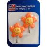 My House, 2 pieces, Velcro hook, Flower, plastic, metal, assorted