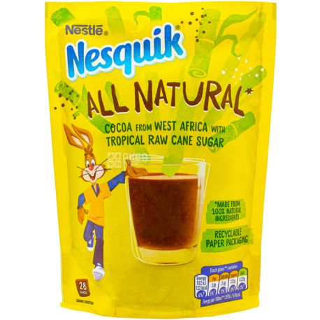 Nesquik, 168 г, Какао-напій, швидкорозчинний, з тростинним цукром