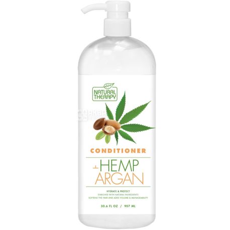 Natural Therapy, Hemp+Argan, 907 мл, Кондиціонер для волосся з екстрактом коноплі та аргановою олією