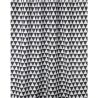 Bisk, Txt Plain, 180x200 cm, Bath screen, with a set of rings, black and white