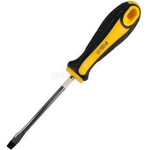 Lemanso, LTL30007, Лемансо, Викрутка плоска, 6 х 100 мм, жовто-чорна