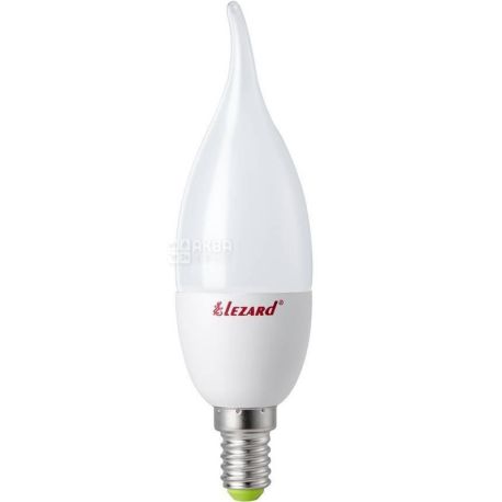 Lezard, LED CANDLE B35, Лампа світлодіодна свічка, цоколь E14, 5W, 2700K, 220V, тепле біле світіння, 360 Lm