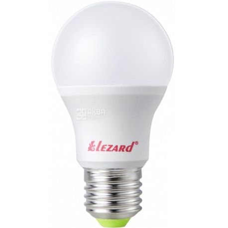 Lezard LED Glob, Лампа светодиодная, цоколь Е27, 7W, 2700K, 220V, теплое белое свечение, 550 Lm