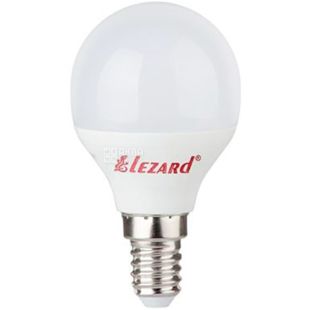 Lezard, LED GLOB A45, Лампа світлодіодна, цоколь E14, 5W, 4200K, нейтральне біле світіння, 360 Lm