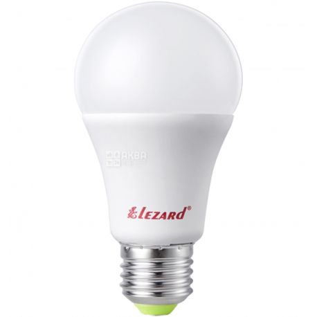 Lezard LED GLOB, Лампа светодиодная, цоколь Е27, А60, 11W, 2700 К, 220 V, теплое белое свечение, 880 Lm