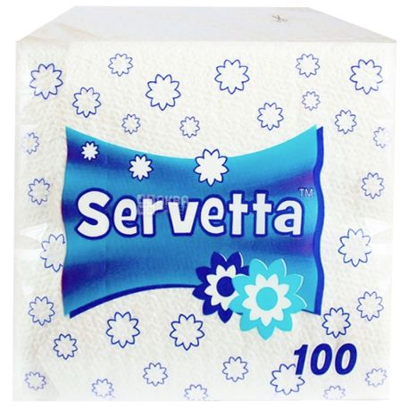 Servetta, 100 pcs., 24x24 cm, napkins, White, m / s