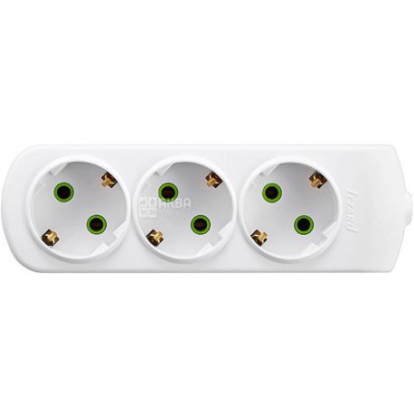 Lezard, Letitia, Socket Socket, 3 Sockets, Grounded, White