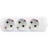 Lezard, Letitia, Колодка на 3 розетки, із заземленням, біла
