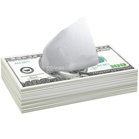 Фортуна, 100 шт., Салфетки косметические целлюлозные, 2-х слойные, белые, 20х19см