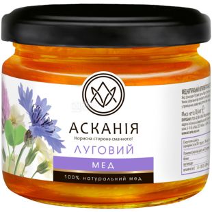 Асканія, 400 г, Мед луговий, натуральний, скло