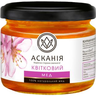 Асканія, 400 г, Мед квітковий, натуральний, скло