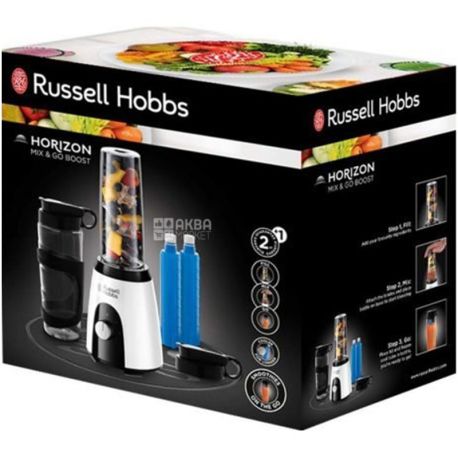  Russell Hobbs 25161-56 Horizon Mix & Go Boost, Фитнес-блендер, 400 Вт