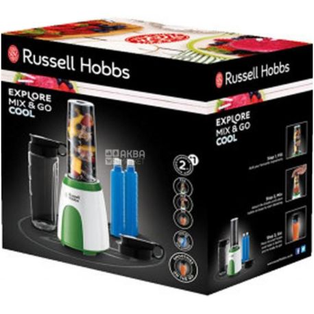 Russell Hobbs 25160-56 Explore Mix & Go Cool, Фитнес-блендер, 300 Вт