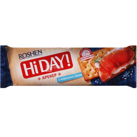 Roshen, Hi Day, 168 г, Крекер с морской солью