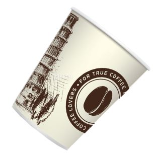 Промтус Стакан паперовий з малюнком Пізанська вежа 250 мл, 50 шт, D80