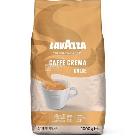 Lavazza, Caffe Crema Dolce, 1 кг, Кава середнього обсмаження, в зернах