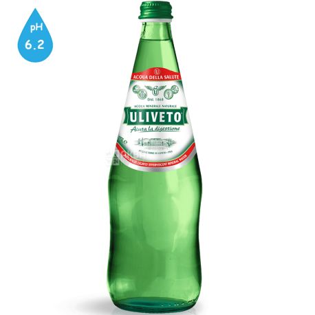 Mineral drinking water, carbonated, 750 ml, TM Uliveto, glass