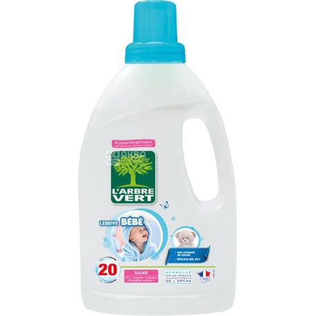 L'arbre Vert, 1.2 L, Detergent for baby clothes, with cotton extract, hypoallergenic