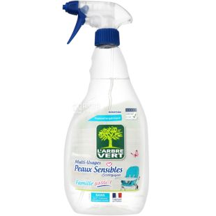 L’Аrbre Vert, Sensitive, 740 г, Спрей мультиочиститель для поверхностей