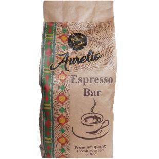Aurelio Espresso Bar, 906 г, Кофе темного обжаривания в зернах Аурелио, купаж