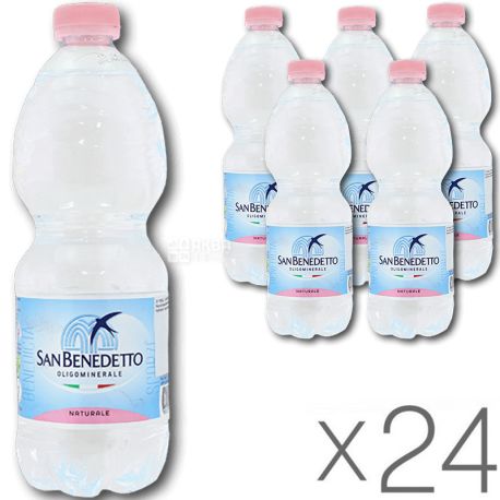 San Benedetto, 0,5 л, Упаковка 24 шт., Сан Бенедетто, Мінеральна вода негазована, ПЕТ
