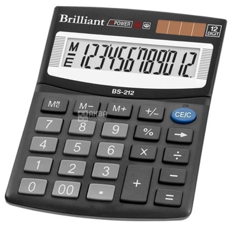 Brilliant BS-212, Калькулятор настольный, 95х115 мм