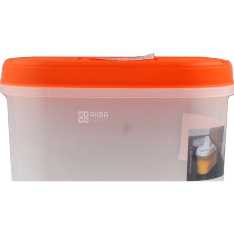 Container for frizzy products, plastic, with lid and valve, 1.1 L