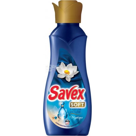 Savex, Exclusif Blue, 900 мл, Ополіскувач для білизни, освіжаючий лотос