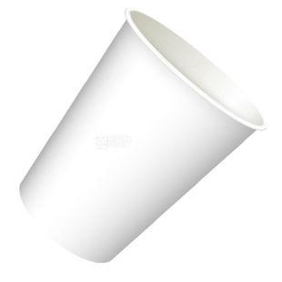 Стакан паперовий 250 мл, білий, 50 шт, D75