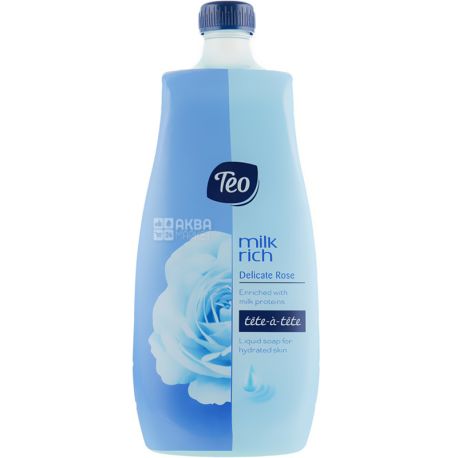 Teo, Tete-a-Tete, Delicate Rose, 800 мл, Мыло жидкое, Нежная роза