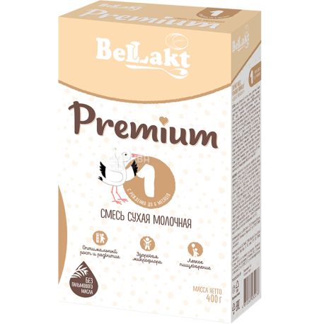 Bellakt, Premium 1, 400 g, Milk mixture, dry, starting, from 0 to 6 months.
