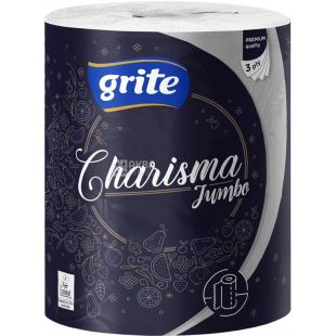 Grite, Charisma Jambo, 1 рул., Грите Харизма, Полотенца бумажные, 3-х слойные, 72 м, 245 листов, 290х240 мм