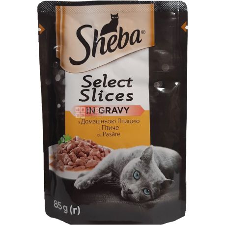 Sheba Selection, 85 г, Корм для кішок, з домашньою птицею в соусі