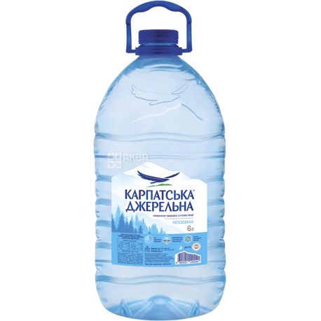 Карпатська Джерельна, 6 л, Вода минеральная негазированная, ПЭТ