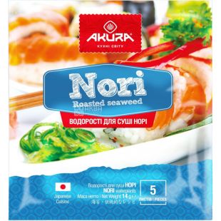 Akura, 5 листов, Водоросли для суши, Нори