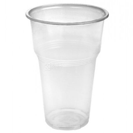 Promtus Glass plastic transparent 500 ml, 50 pcs.