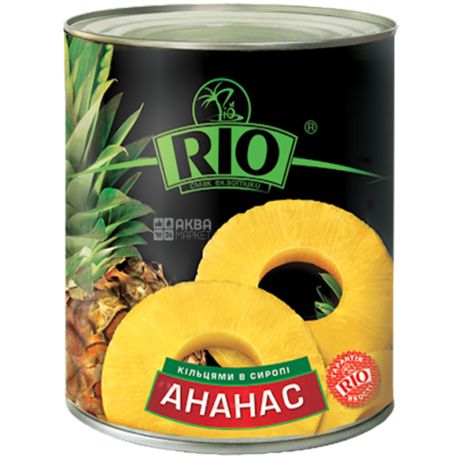 Rio, 580 ml, Pineapple rings, can
