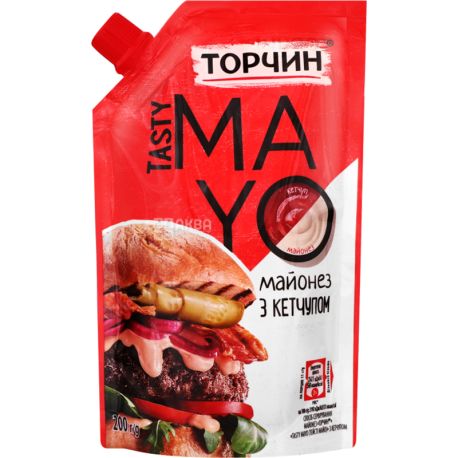 Торчин, Tasty Mayo, 190 г, Майонез з кетчупом