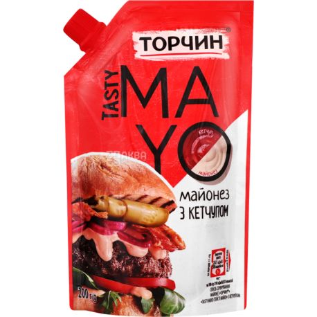 Торчин, Tasty Mayo, 200 г, Майонез з кетчупом