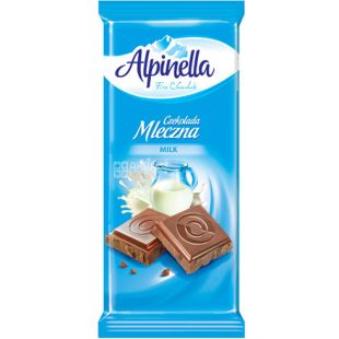 Alpinella Mleczna, 90 г, Шоколад молочный, Альпинелла