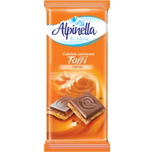Alpinella, Toffi, 90 г, Альпинелла, Шоколад молочный Тоффи