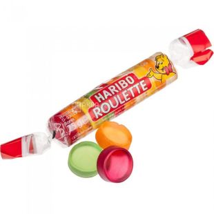 Haribo Roulette, 25 г, Цукерки жувальні, рулет желейний, Харібо, в асортименті