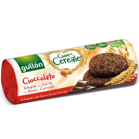 Gullon, Cuor Di Cereale Choccolato, 280 г, Печиво шоколадне, зі злаками