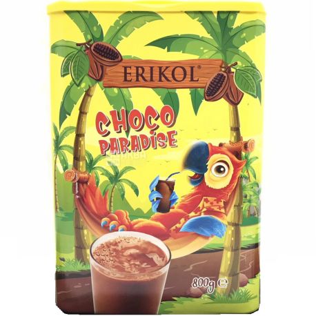 Еrikol, choco paradise, 800 г, Какао для дітей, ПЕТ