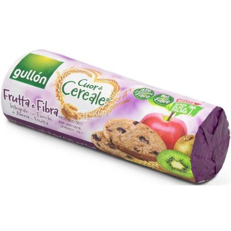 Gullon tube Cuor di Cereale, 300 г, Печенье фруктовое, со злаками