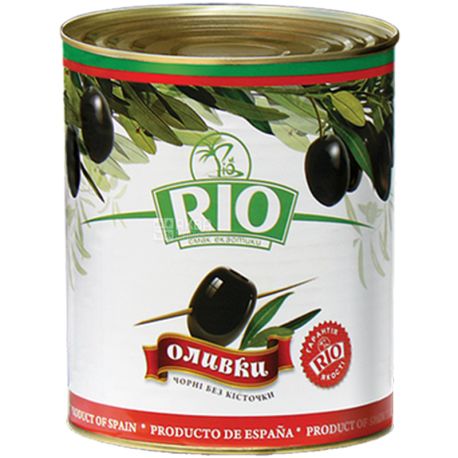 Rio, 300 г, Оливки черные, без косточки