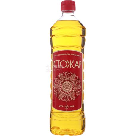 Стожар, 0,87 л, Олія соняшникова, Рафінована, ПЕТ