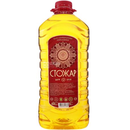 Stozhar, 5l, Sunflower oil, Refined, PET
