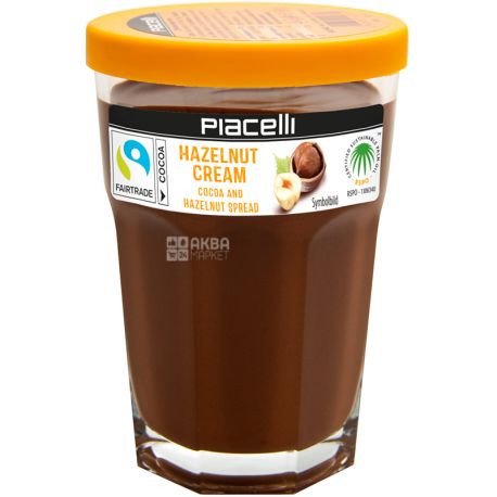 Piacelli, Hazelnut Cream, 350 г, Паста Шоколадно-горіхова